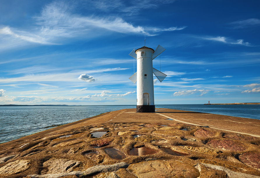 Bekannter Leuchtturm von Swinemünde