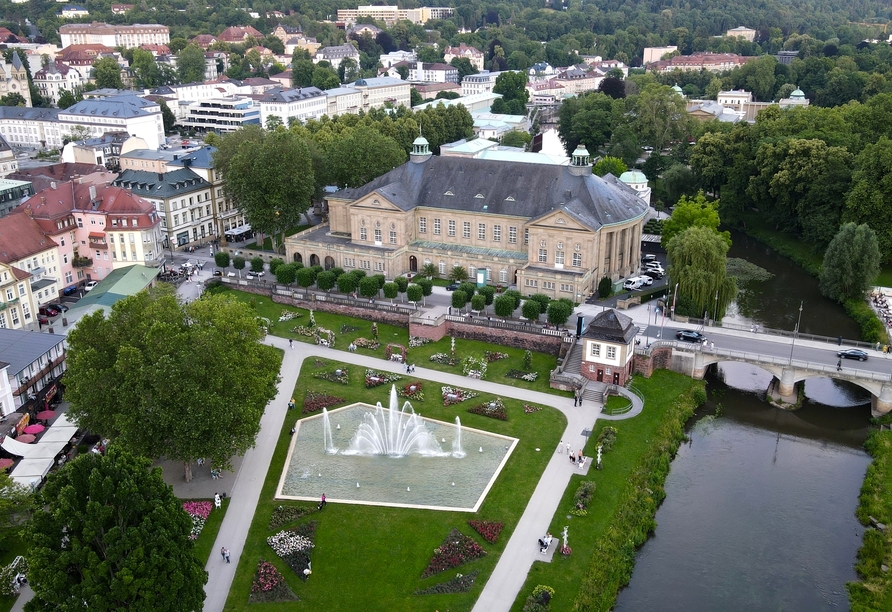 Blick auf Ihren Urlaubsort – die Kurstadt Bad Kissingen