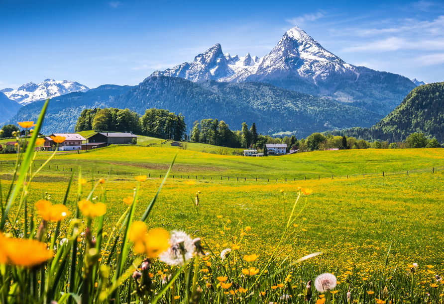 Der eindrucksvolle Watzmann ist der König des Berchtesgadener Landes.