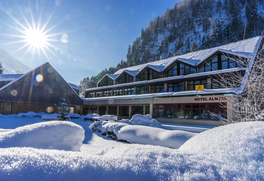 Im Winter können Sie sich auf eine verträumte Winterlandschaft freuen.