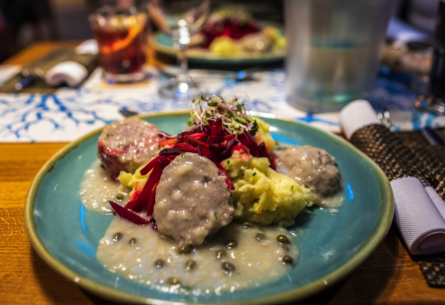 Kulinarische Höhepunkte werden Sie im Restaurant begeistern.