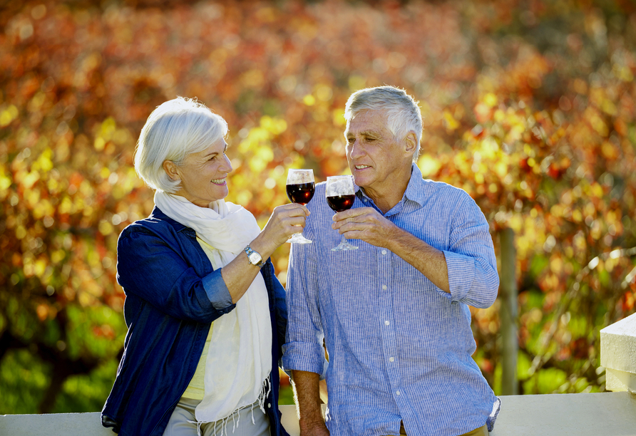 Schlendern Sie durch die Weinberge der Region.