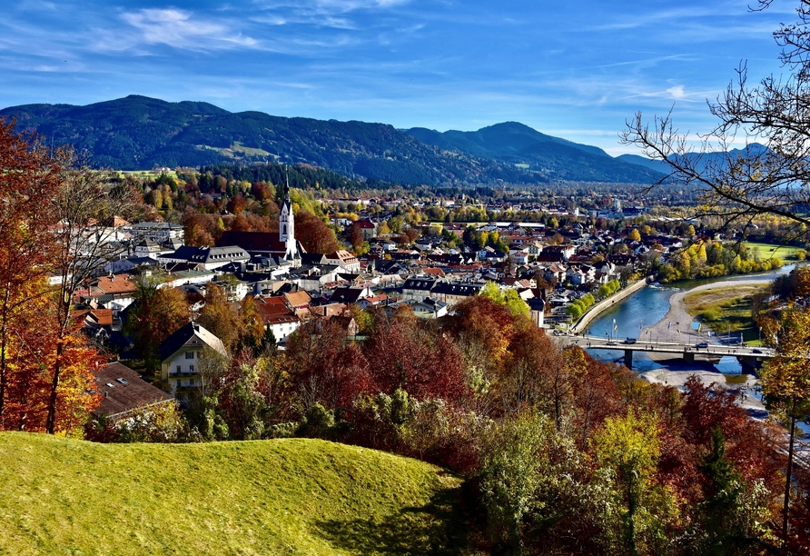 Blick vom Kalvarienberg über Bad Tölz