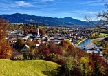 Blick vom Kalvarienberg über Bad Tölz