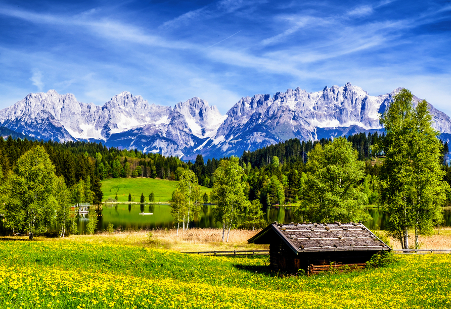 Ihr Hotel bietet einen traumhaften Blick auf den majestätischen Wilden Kaiser.