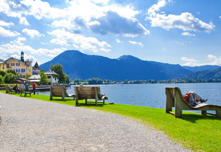 Der Tegernsee mit seiner wunderschönen ist ein Höhepunkt Ihrer Radrundreise!