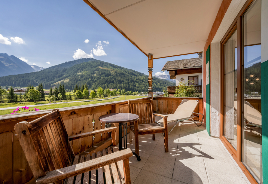 Weiteres Beispiel für einen Balkon im Hotel Der Grubacher