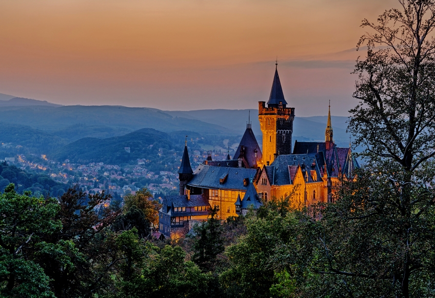 Lernen Sie bei einem Rundgang durch das Schloss Wernigerode mehr über die Geschichte des Harzes.